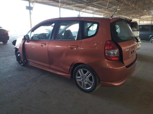 JHMGD37687S042931 - 2007 HONDA FIT S ORANGE photo 2