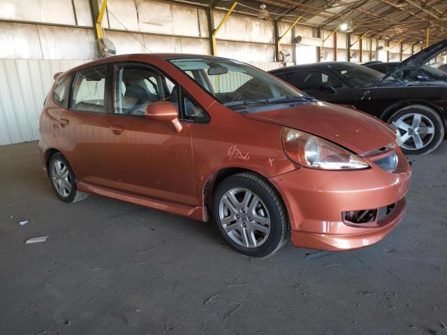 JHMGD37687S042931 - 2007 HONDA FIT S ORANGE photo 4