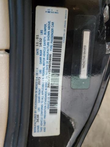 3VWDC21V22M805896 - 2002 VOLKSWAGEN CABRIO GLX 黑色 照片 12