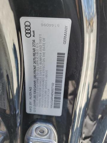 WAUCGAFH4EN007102 - 2014 AUDI S5 PREMIUM PLUS 黑色 照片 12