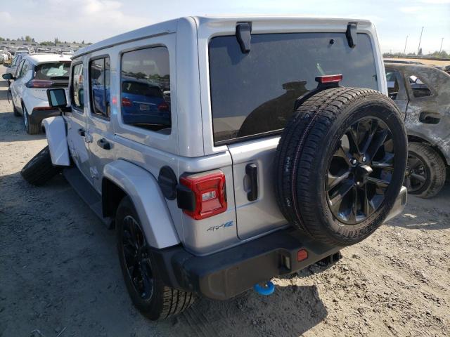 1C4JJXP6XNW213742 - 2022 JEEP WRANGLER U SAHARA 4XE SILVER photo 2