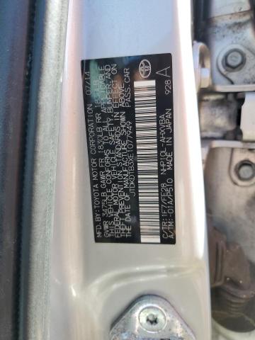 JTDKDTB3XE1077949 - 2014 TOYOTA PRIUS C SILVER photo 12