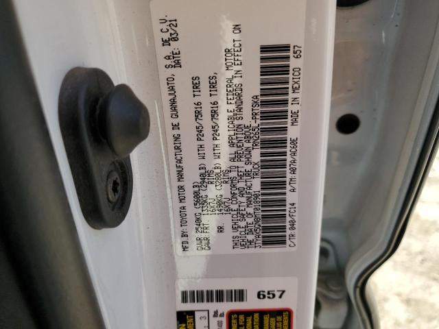 3TYAX5GN8MT018901 - 2021 TOYOTA TACOMA DOUBLE CAB Ақ фото 12