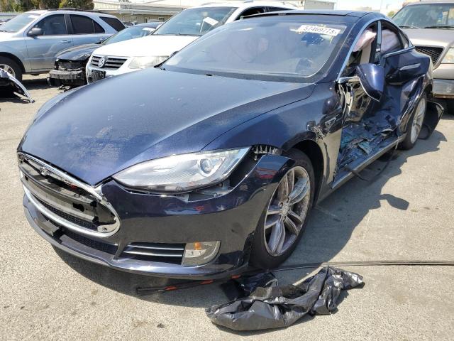 5YJSA1H10EFP44070 - 2014 TESLA MODEL S Կապույտ լուսանկար 1
