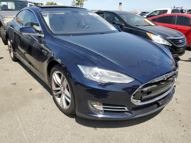 5YJSA1H10EFP44070 - 2014 TESLA MODEL S Կապույտ լուսանկար 4