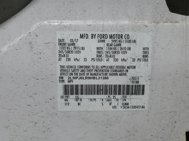 2LMPJ6LR9HBL31386 - 2017 LINCOLN MKX RESERVE WHITE photo 14