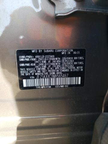 JF2SKAXC8MH565467 - 2021 SUBARU FORESTER TOURING 灰色 照片 13