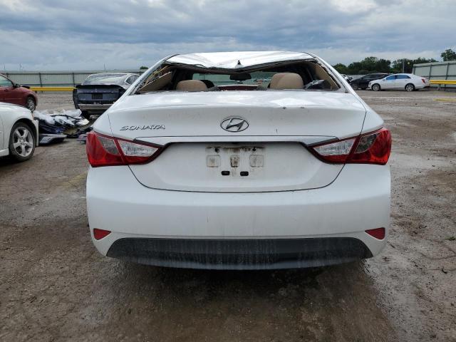 5NPEB4AC0EH940891 - 2014 HYUNDAI SONATA GLS WHITE photo 6