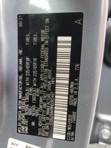 5TDGZRAH9MS085467 - 2021 TOYOTA HIGHLANDER XLE Mavi foto 13