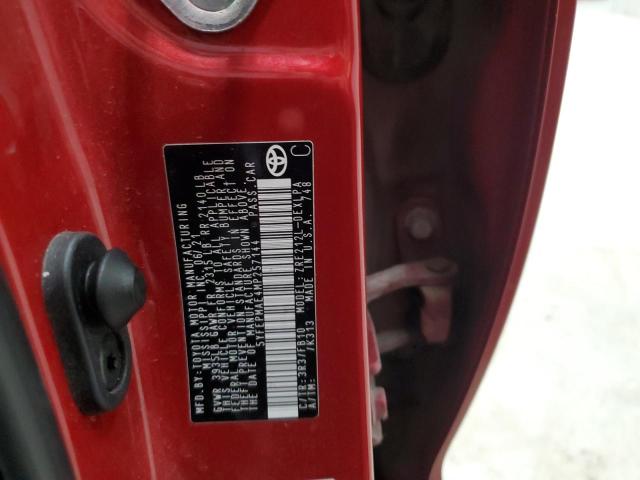 5YFEPMAE4MP257144 - 2021 TOYOTA COROLLA LE Rot Foto 12