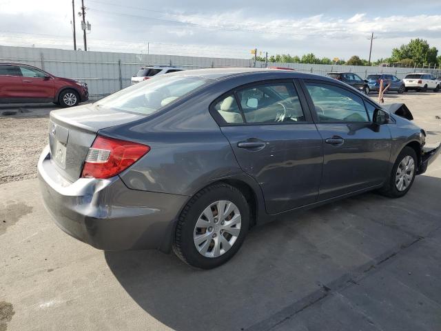 19XFB2F51CE378987 - 2012 HONDA CIVIC LX GRAY photo 3