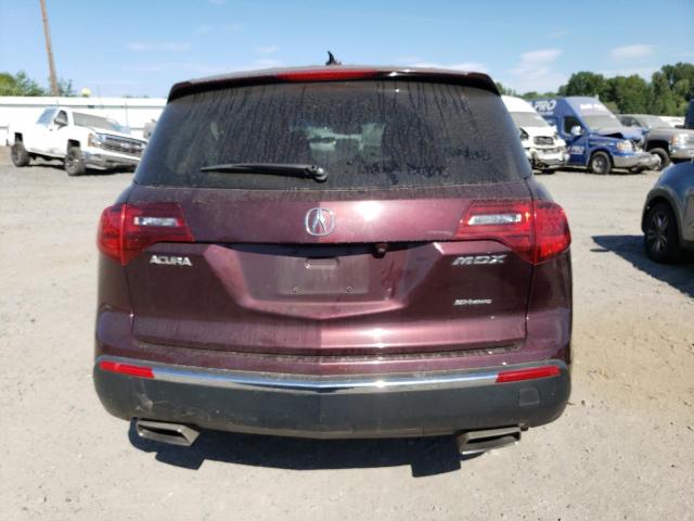 2HNYD2H69BH004116 - 2011 ACURA MDX TECHNOLOGY BURGUNDY photo 6