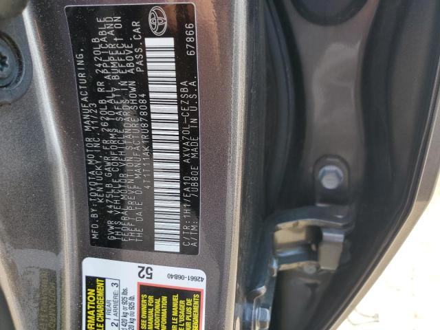 4T1T11AK1RU878084 - 2024 TOYOTA CAMRY SE NIGHT SHADE CHARCOAL photo 12
