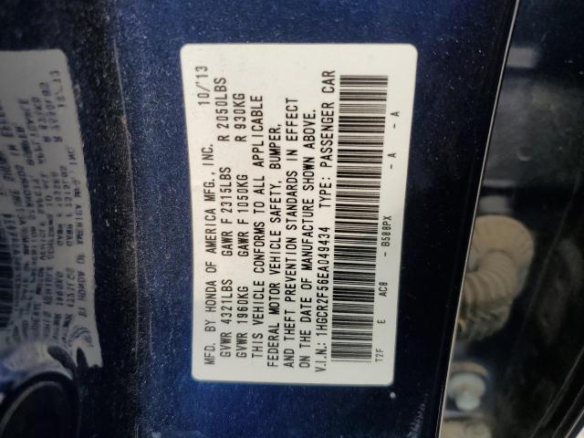 1HGCR2F56EA049434 - 2014 HONDA ACCORD SPORT BLUE photo 12