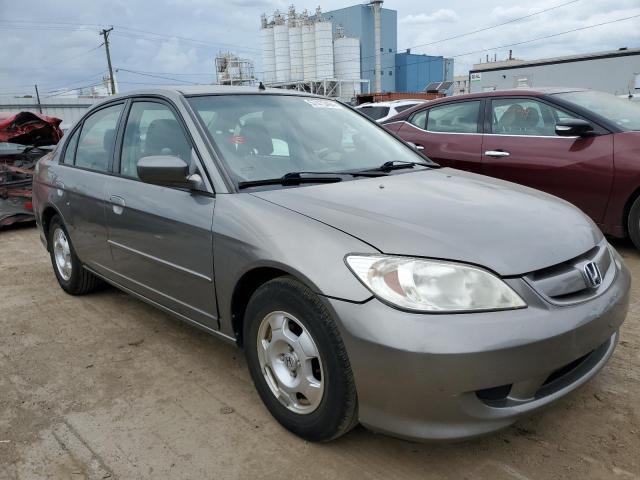 JHMES96665S025544 - 2005 HONDA CIVIC HYBRID GRAY photo 4