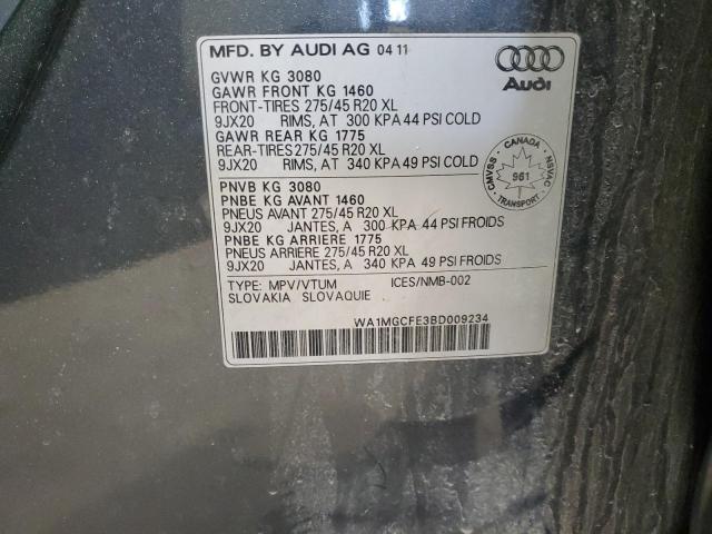 WA1MGCFE3BD009234 - 2011 AUDI Q7 PREMIUM PLUS Сріблястий фото 14