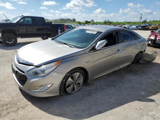 KMHEC4A44DA092196 - 2013 HYUNDAI SONATA HYBRID SILVER photo 1