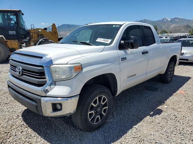 5TFUY5F11EX348282 - 2014 TOYOTA TUNDRA DOUBLE CAB SR/SR5 WHITE photo 1