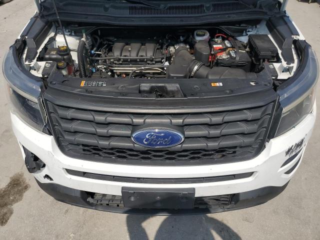 1FM5K8AR8KGB43814 - 2019 FORD EXPLORER POLICE INTERCEPTOR WHITE photo 12