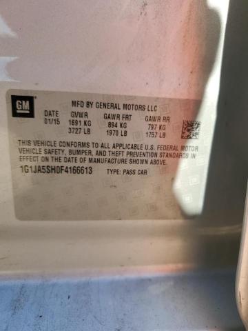 1G1JA5SH0F4166613 - 2015 CHEVROLET SONIC LS SILVER photo 13