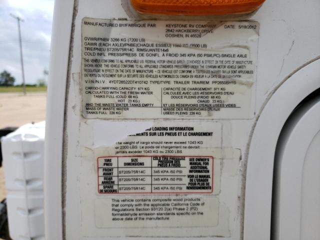 4YDT26522DT410742 - 2013 KEYSTONE PASSPORT 白色 照片 10