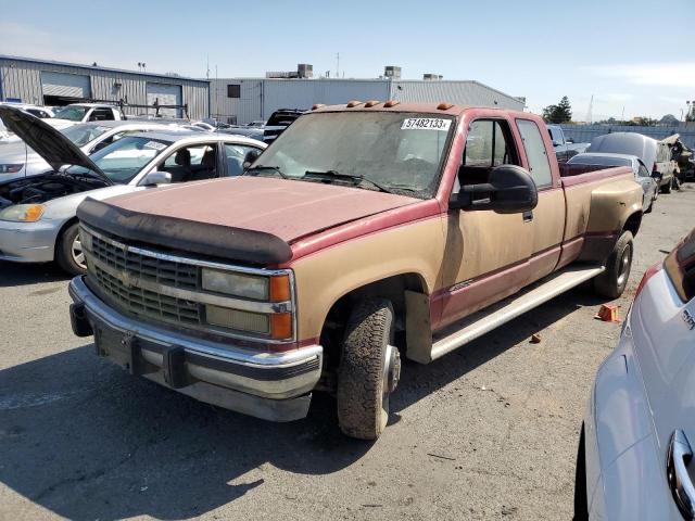 2GCHC39N3L1239805 - 1990 CHEVROLET GMT-400 C3500 BURGUNDY photo 1