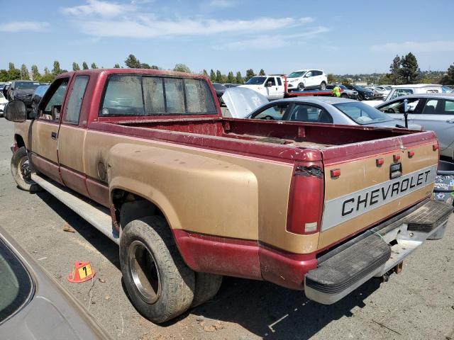 2GCHC39N3L1239805 - 1990 CHEVROLET GMT-400 C3500 BURGUNDY photo 2