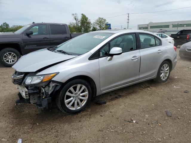 2HGFB2F98CH322571 - 2012 HONDA CIVIC EXL SILVER photo 1