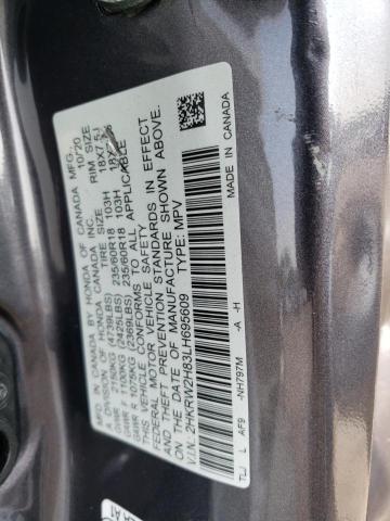 2HKRW2H83LH695609 - 2020 HONDA CR-V EXL GRAY photo 14