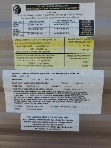 5SFEB3027PE521360 - 2023 HEARTLAND GATEWAY 白色 照片 10