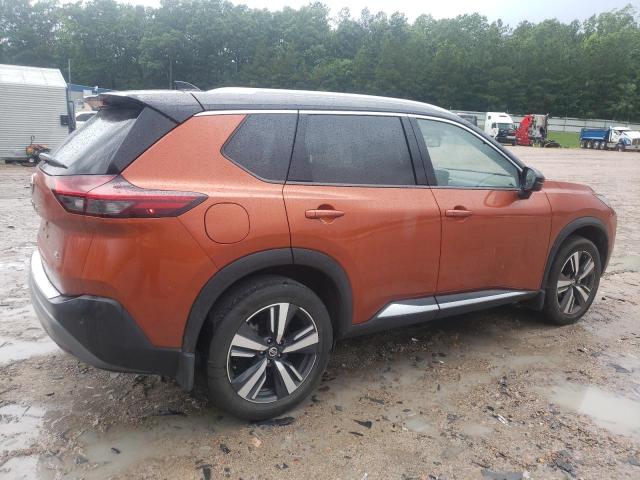 JN8AT3CA4MW025699 - 2021 NISSAN ROGUE SL ORANGE photo 3