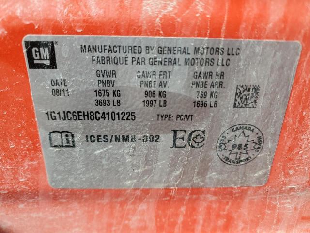 1G1JC6EH8C4101225 - 2012 CHEVROLET SONIC LT Narıncı foto 12