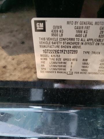 1GT22ZEG7FZ137289 - 2015 GMC SIERRA K2500 SLT BLACK photo 12