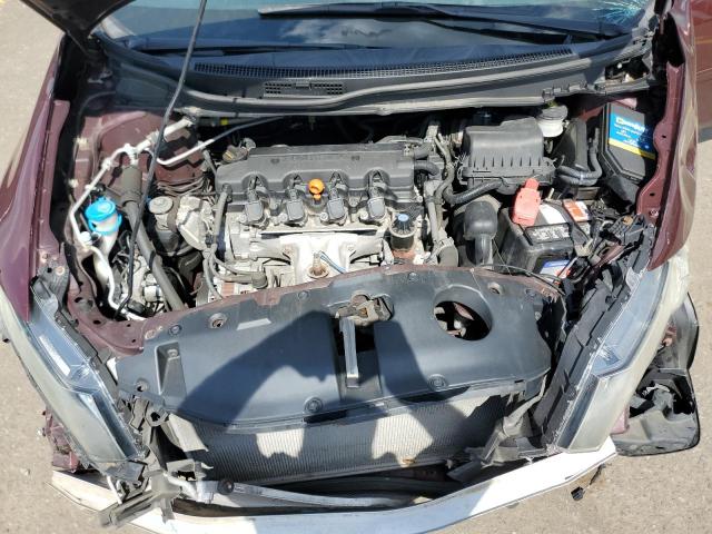 2HGFB2F95FH510551 - 2015 HONDA CIVIC EXL მუქწითელი ფოტო 11