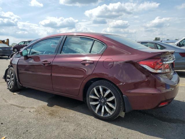 2HGFB2F95FH510551 - 2015 HONDA CIVIC EXL მუქწითელი ფოტო 2
