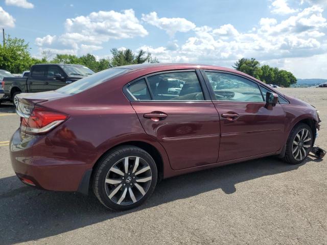 2HGFB2F95FH510551 - 2015 HONDA CIVIC EXL მუქწითელი ფოტო 3