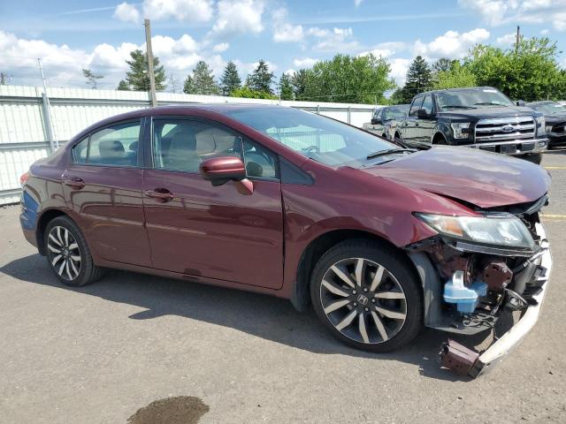 2HGFB2F95FH510551 - 2015 HONDA CIVIC EXL მუქწითელი ფოტო 4
