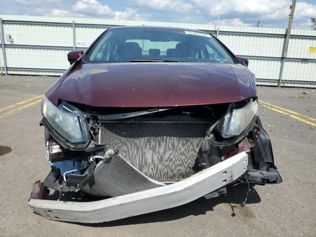 2HGFB2F95FH510551 - 2015 HONDA CIVIC EXL მუქწითელი ფოტო 5