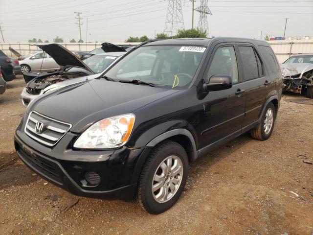 JHLRD78925C026020 - 2005 HONDA CR-V SE BLACK photo 1