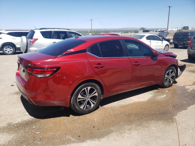 3N1AB8CV5NY291244 - 2022 NISSAN SENTRA SV RED photo 3