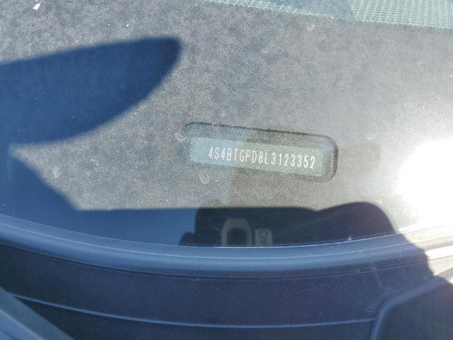 4S4BTGPD8L3123352 - 2020 SUBARU OUTBACK TOURING LDL შავი ფოტო 12