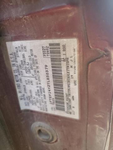 1FTEF14Y2TLB50379 - 1996 FORD F150 RED photo 12