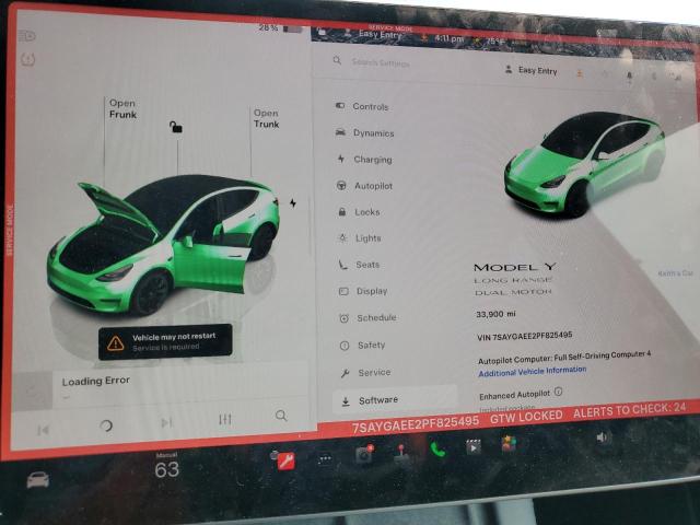 7SAYGAEE2PF825495 - 2023 TESLA MODEL Y BLACK photo 9