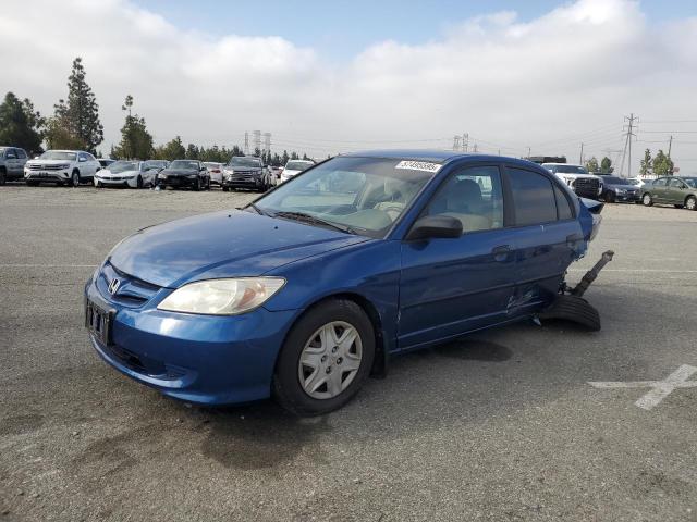 2HGES163X5H552651 - 2005 HONDA CIVIC DX VP Կապույտ լուսանկար 1