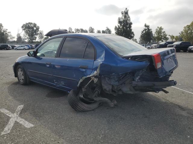 2HGES163X5H552651 - 2005 HONDA CIVIC DX VP Կապույտ լուսանկար 2