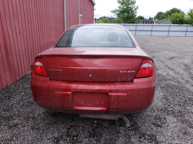 1B3ES46CX5D132709 - 2005 DODGE NEON SX 2.0 RED photo 6