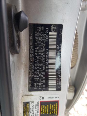 4T1BK3DB1CU441340 - 2012 TOYOTA AVALON BASE 银色 照片 12