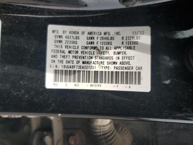 19UUA9F73EA001251 - 2014 ACURA TL ADVANCE BLACK photo 13