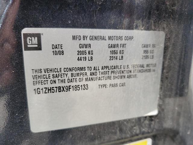 1G1ZH57BX9F185133 - 2009 CHEVROLET MALIBU 1LT CHARCOAL photo 12