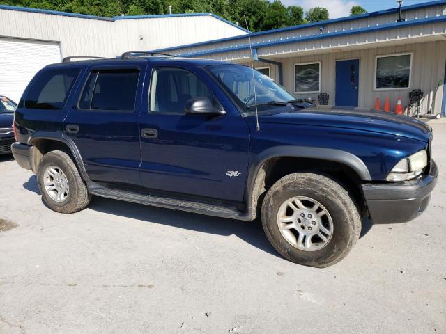 1B4HS38N22F130020 - 2002 DODGE DURANGO SPORT BLUE photo 4